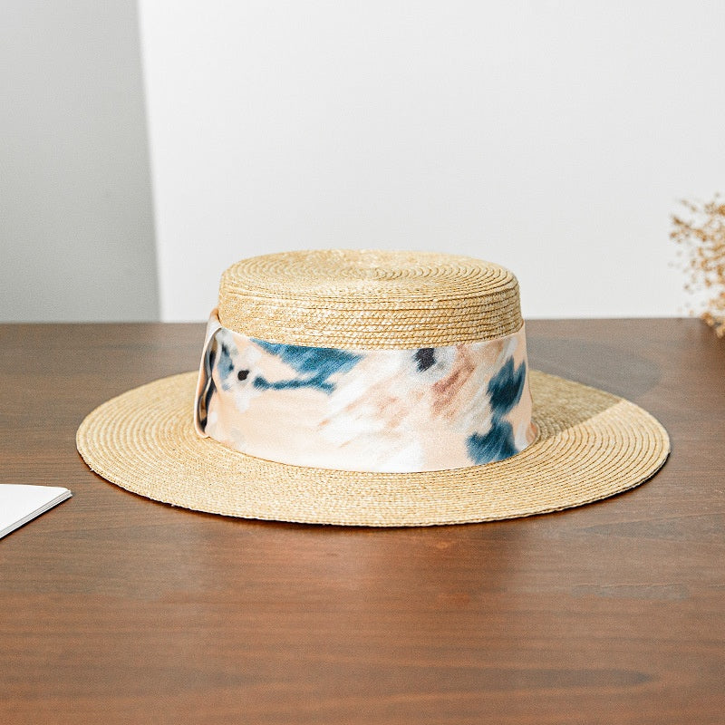 Top Hat Sun Hat with Printed Webbing