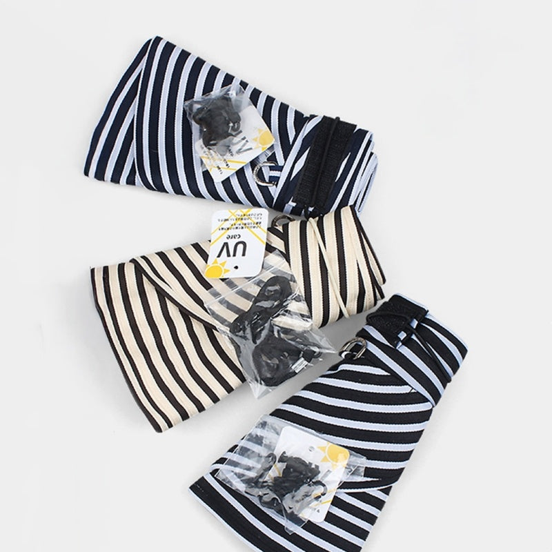 Foldable Striped Sun Hat with Empty Top