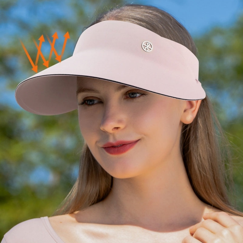 Extended Brim Quick-Drying Sun Hat with Empty Top