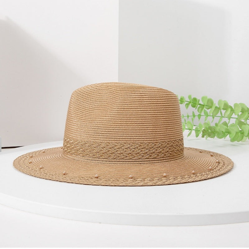 Sun Hat Straw Hat with Beads