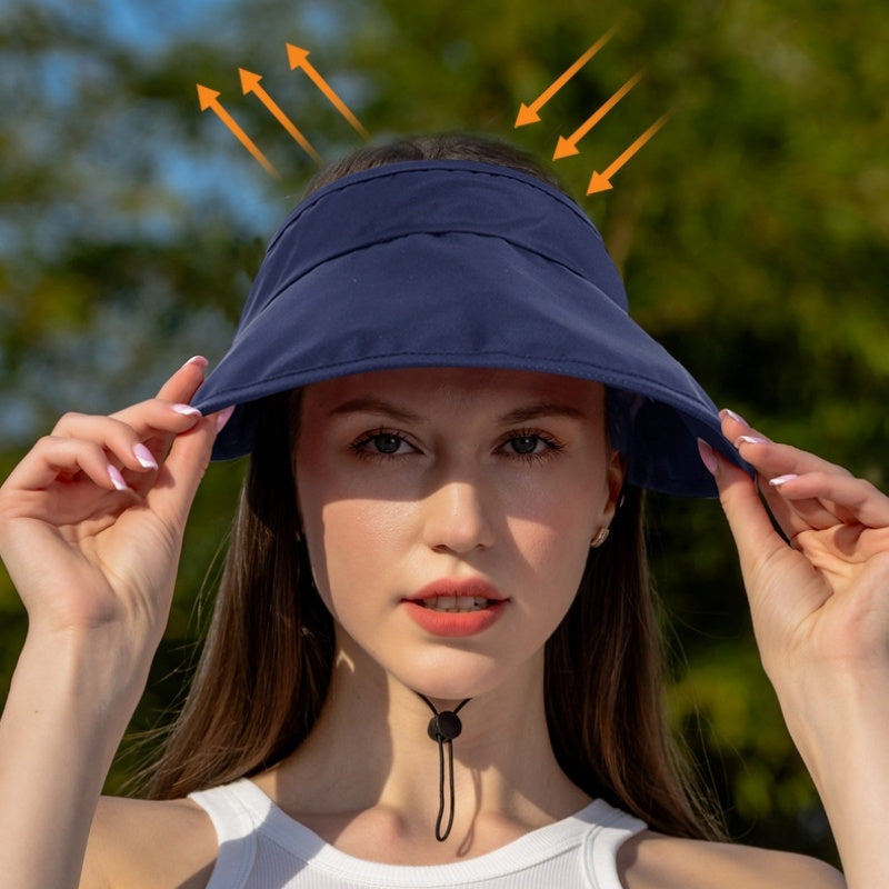 Foldable Sun Hat with Empty Top