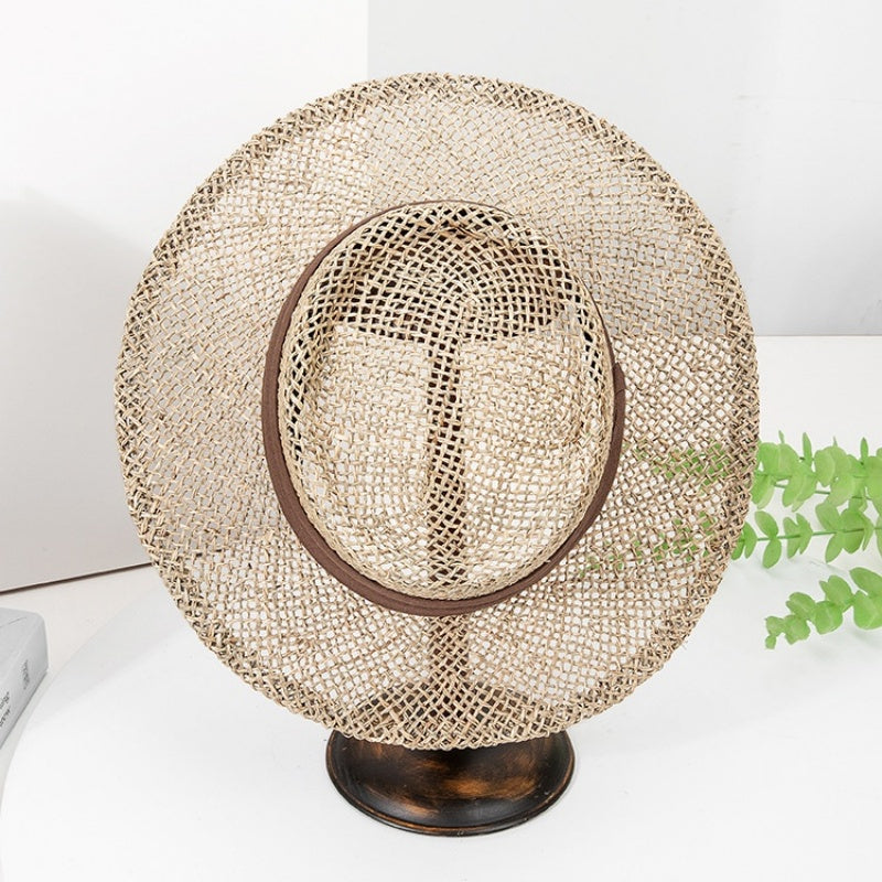 Straw Hat Sun Hat with Decorative Band