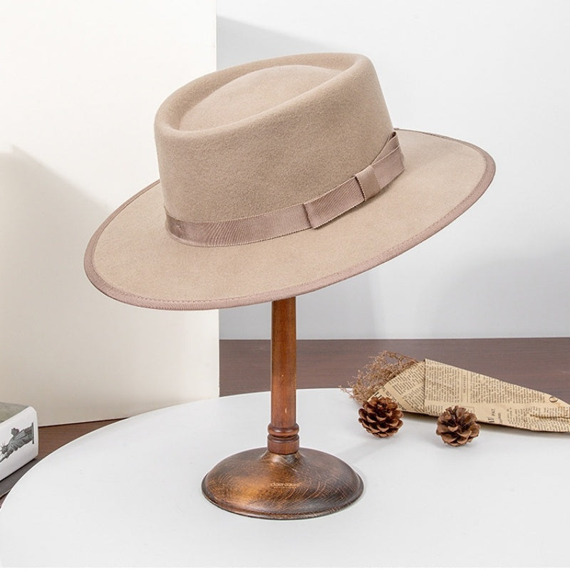 Felt Top Hat with Bow Webbing