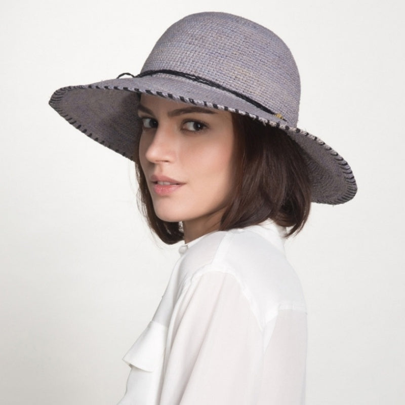 Straw Sun Hat with Black Bow String