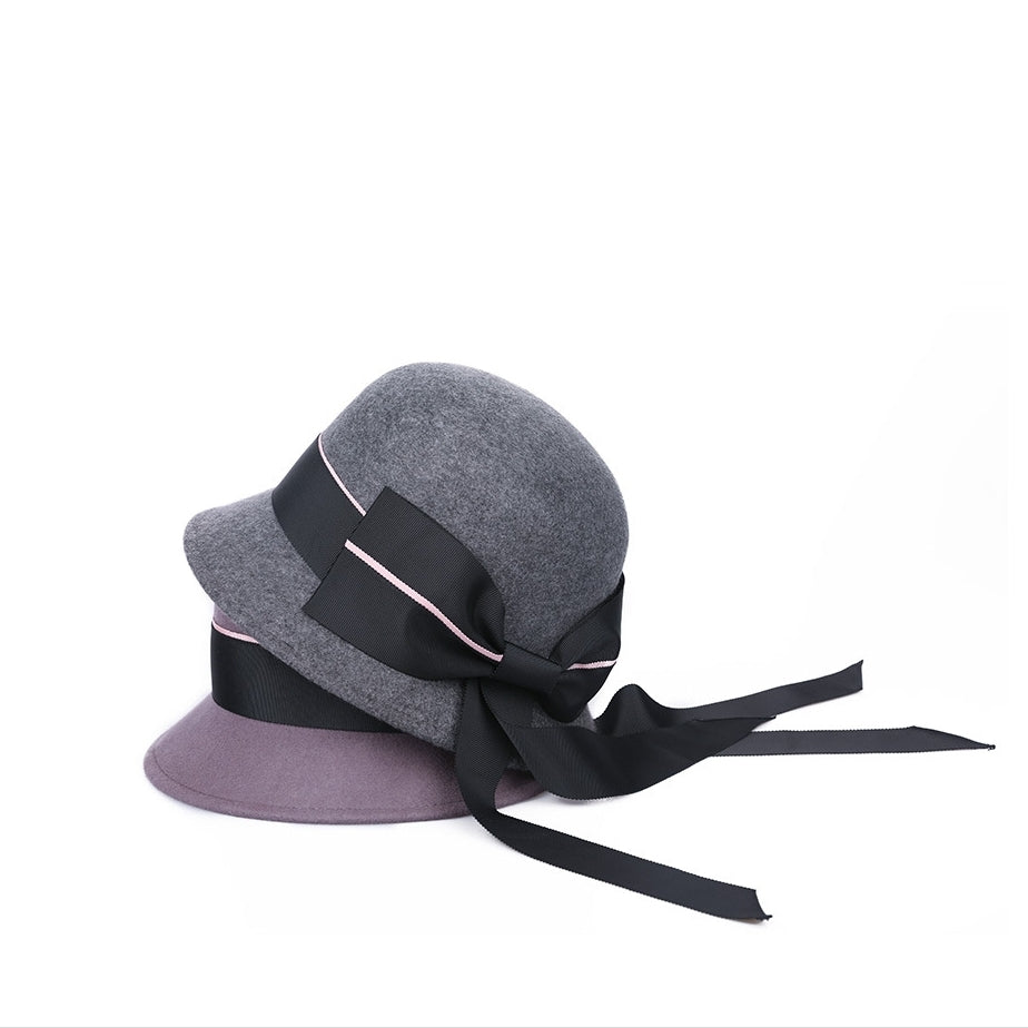Felt Bucket Hats with Bow