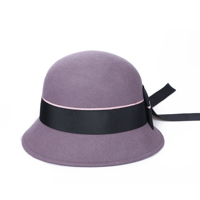 Felt Bucket Hats with Bow
