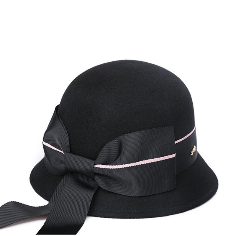 Felt Bucket Hats with Bow