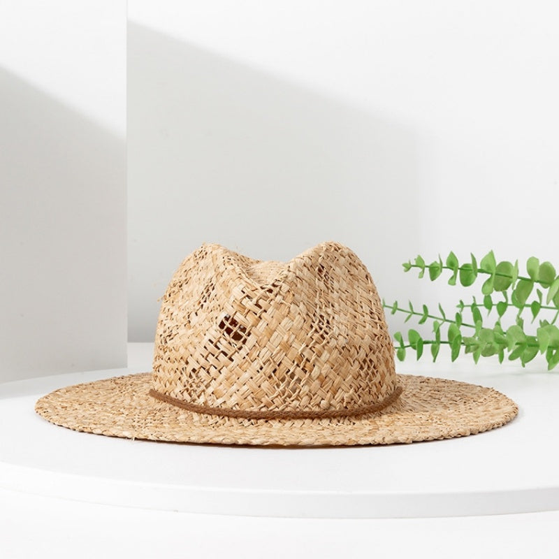 Straw Cowboy Hat with Windbreak Rope