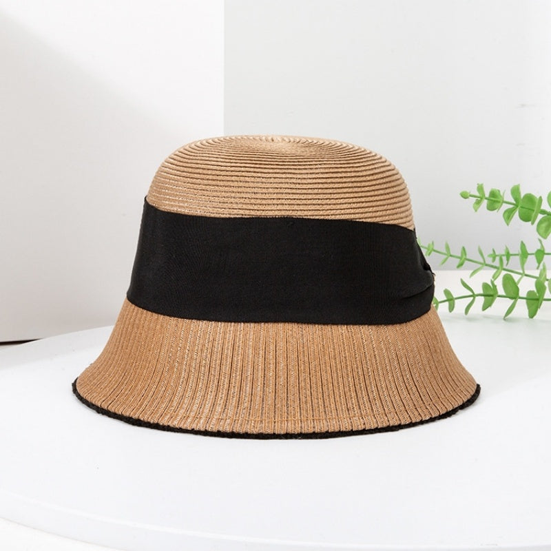 Sun Hat Cloche Hat with Bow Webbing