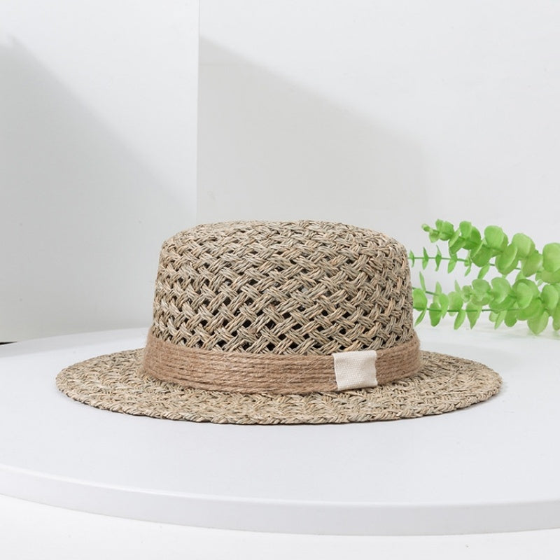 Hollow-carved Flat-topped Hat