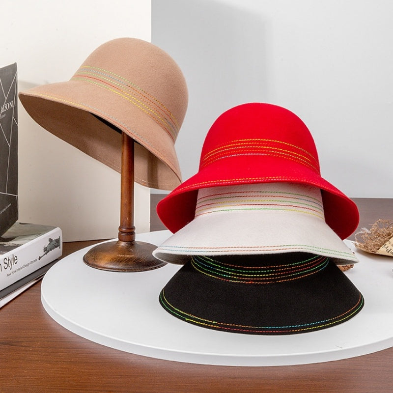 Felt Top Hat with Colored Braided Thread