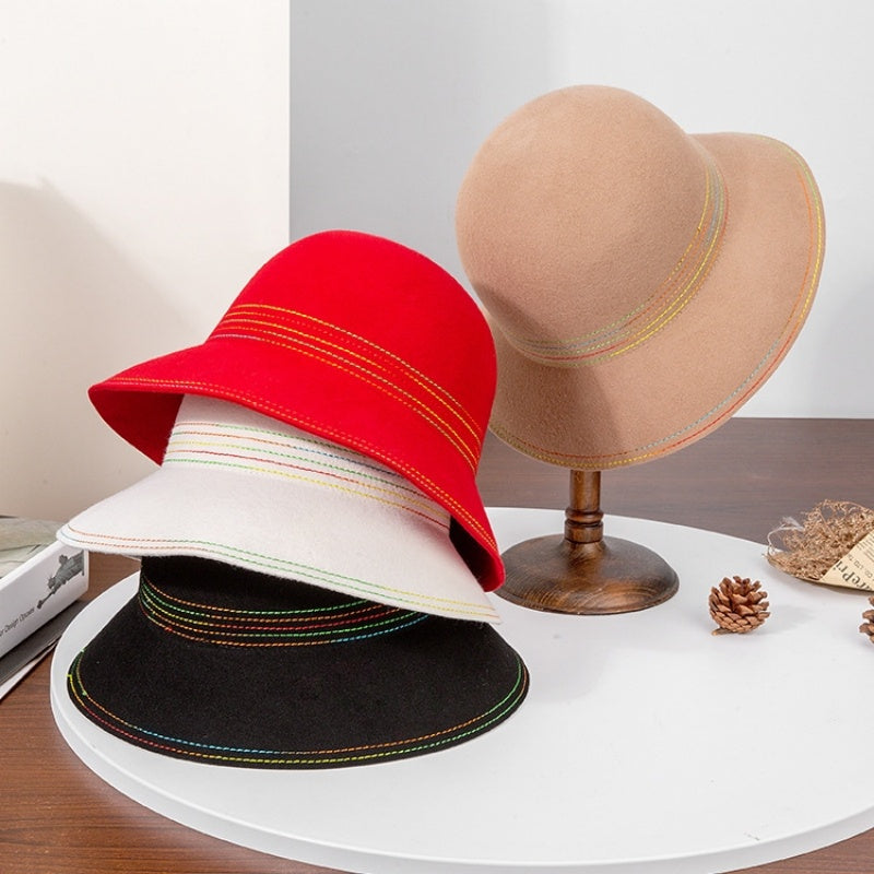 Felt Top Hat with Colored Braided Thread