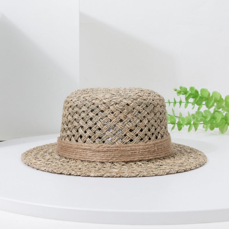 Hollow-carved Flat-topped Hat