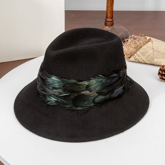Felt Top Hat with Feather Webbing  Decorations