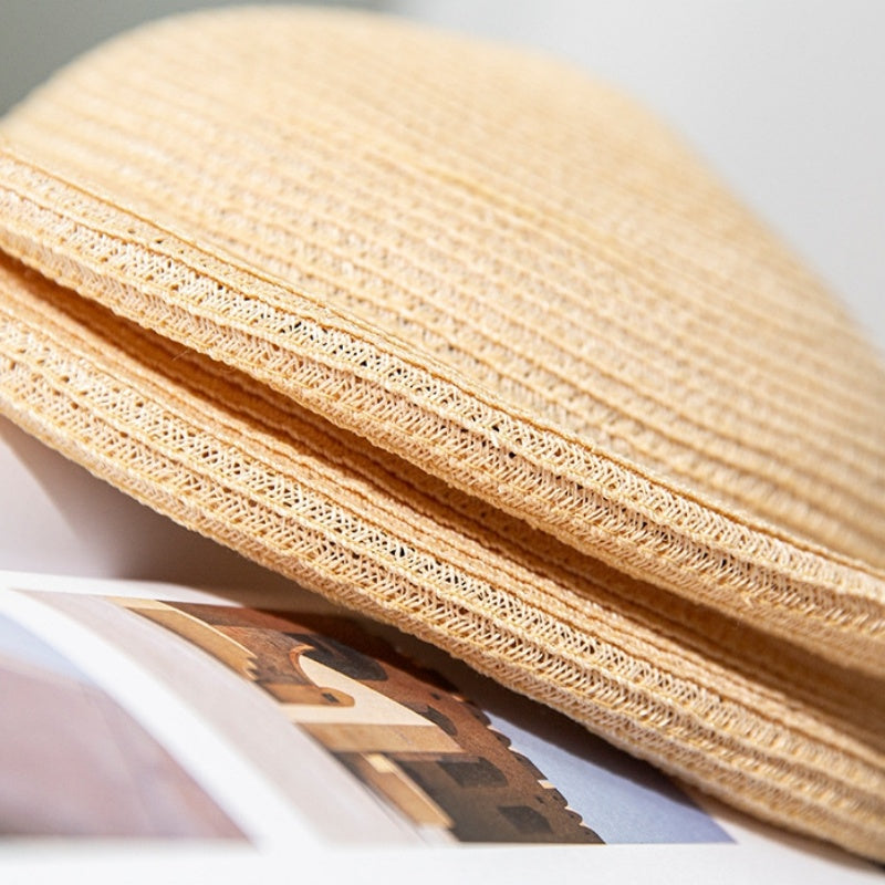 Straw Beret with Bow