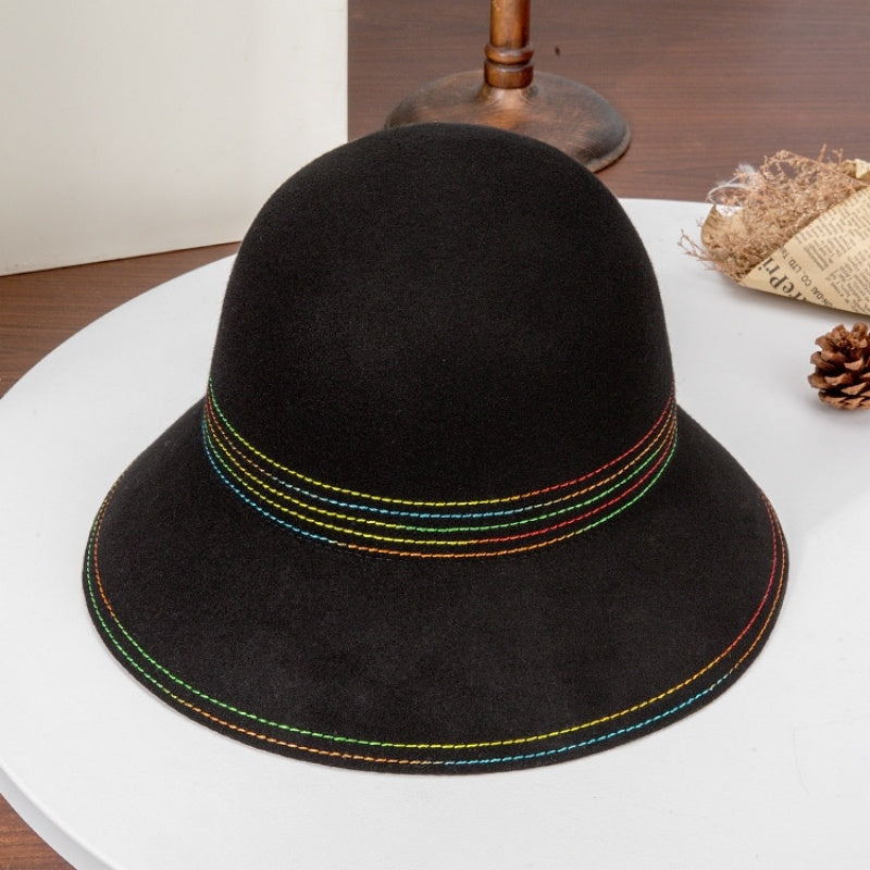 Felt Top Hat with Colored Braided Thread