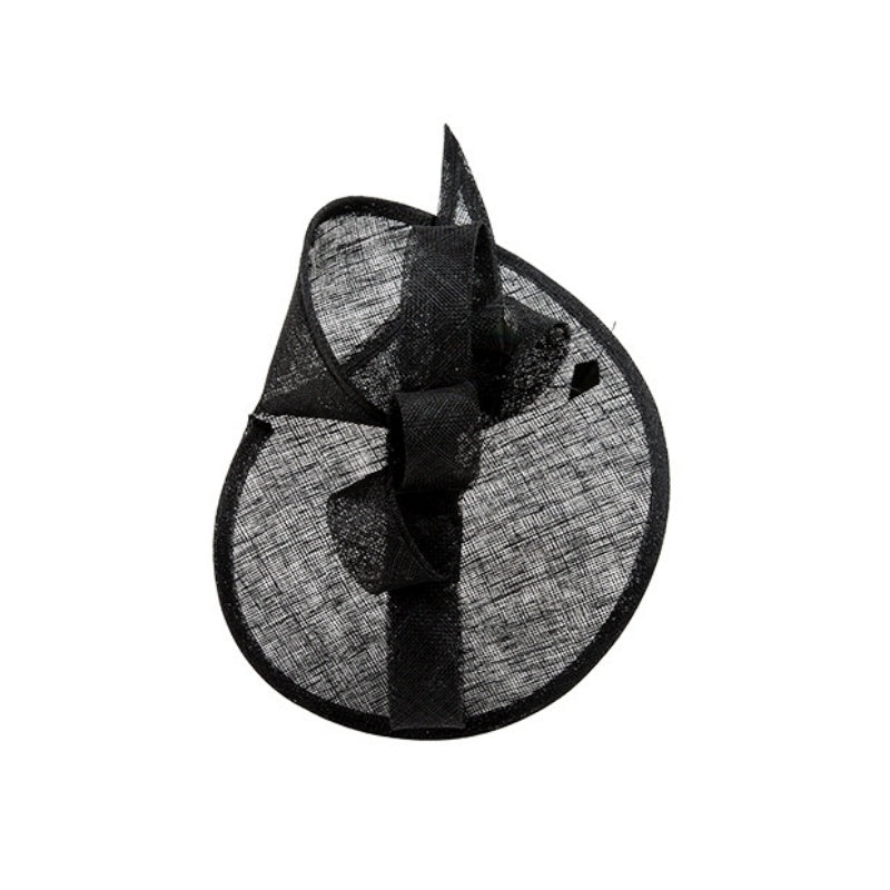 Black Alice Band with Flower and Feather Decorations