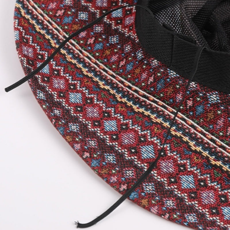 Sun Hat with Jacquard Design