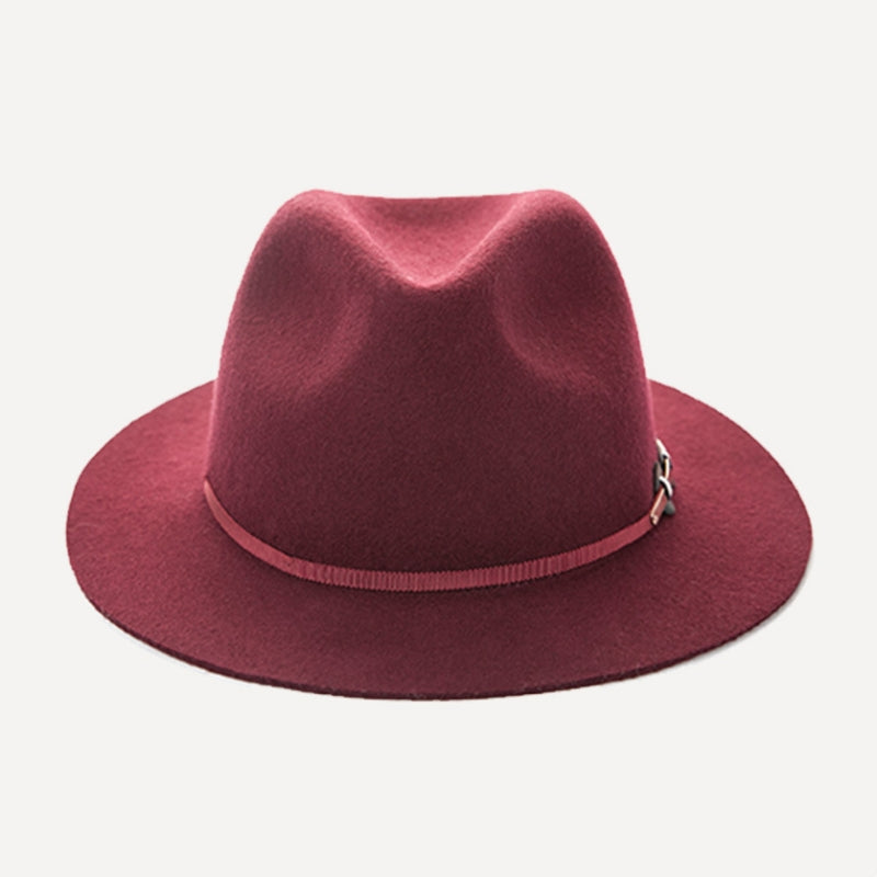 Felt Top Hat with Metal Strips Decoration
