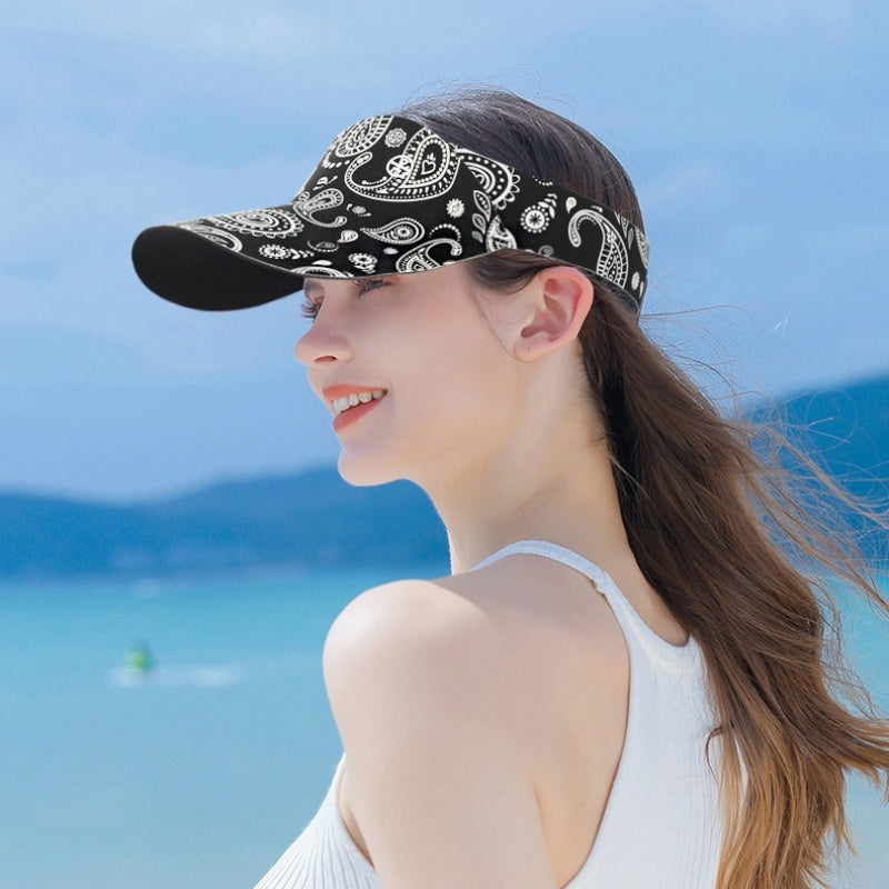 Quick-Drying Printed Sun Hat with Empty Top