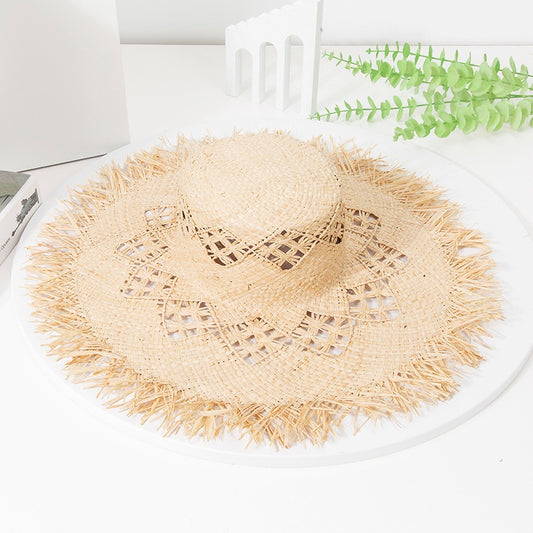 Hollow-carved Wide Brim Sun Hat