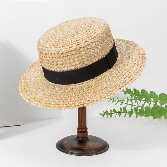 Scale Texture Straw Sun Hat