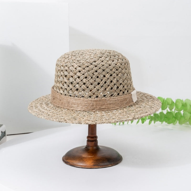 Hollow-carved Flat-topped Hat