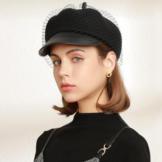 Felt Newsboy Hats with Lace