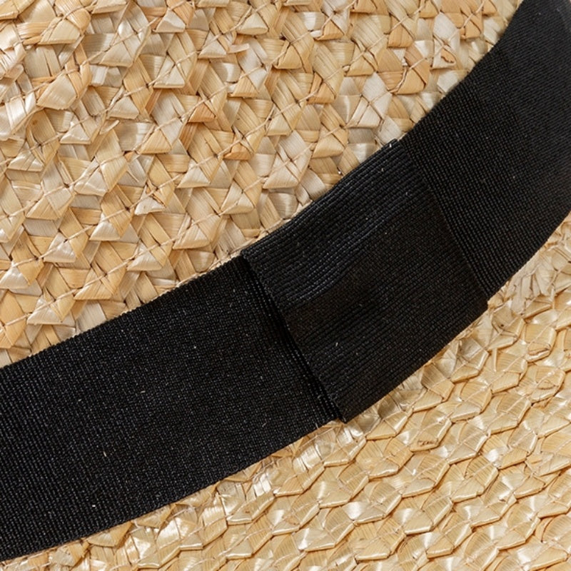 Scale Texture Straw Sun Hat