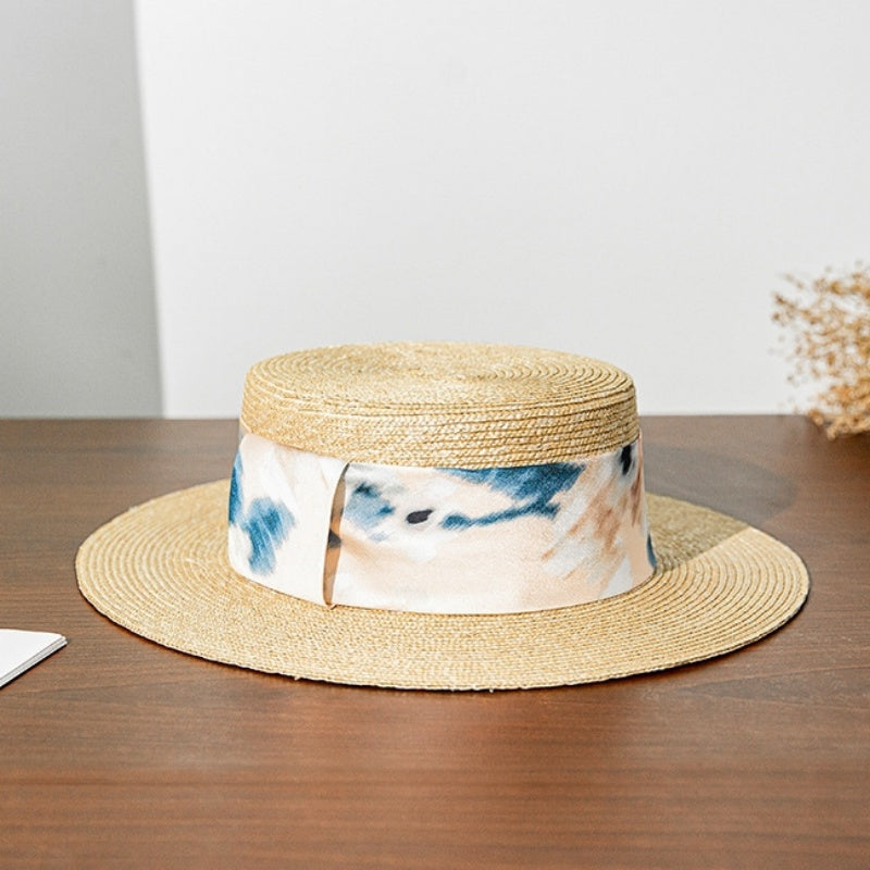 Top Hat Sun Hat with Printed Webbing
