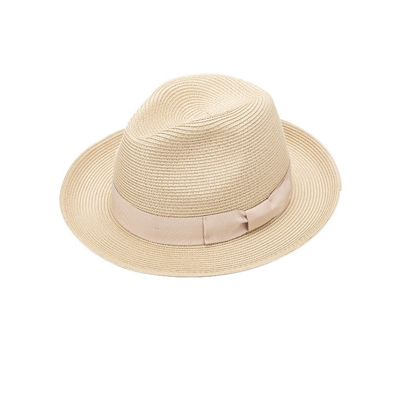 Rolled Edge Top Hat Sun Hat with Bow Webbing