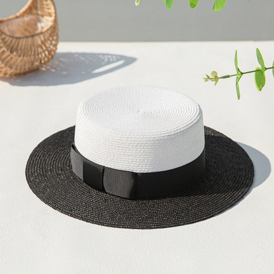 Top Hat Sun Hat Black Brim with Bow Webbing