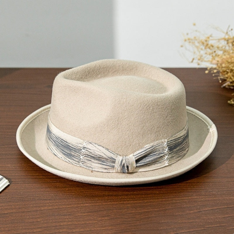 Felt Cowboy Hat with Patch Decoration