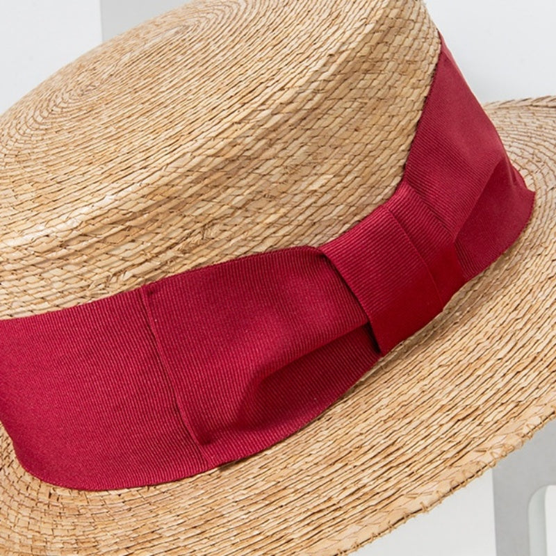 Bowler Hat Sun Hat with Red bow