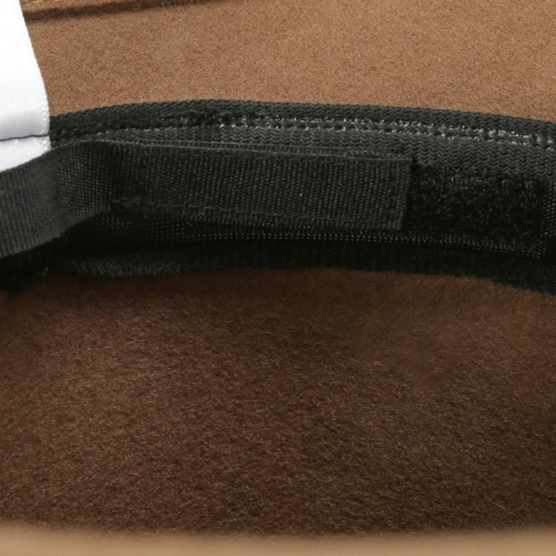 Felt Top Hat Rolled Edge with Linen Bow