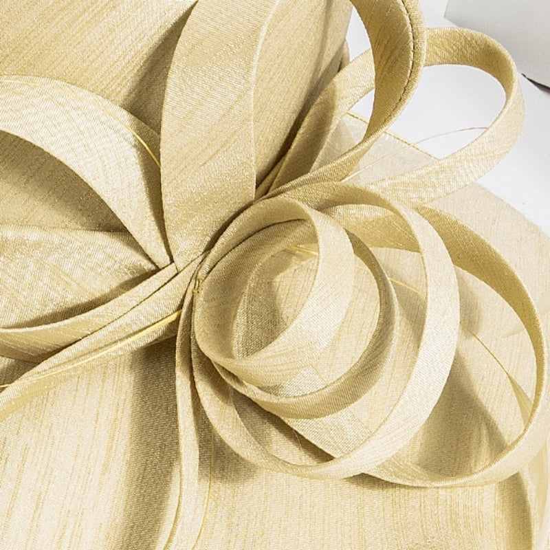 Top Hat Straw Hat with Floral Decoration
