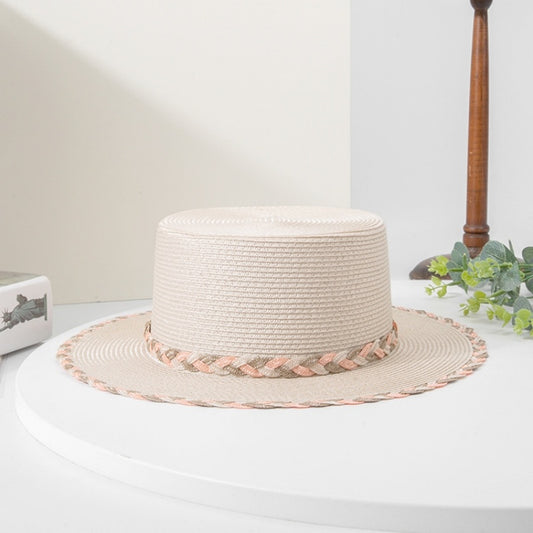 Bowler Hat Sun Hat with Colored Braided Rope