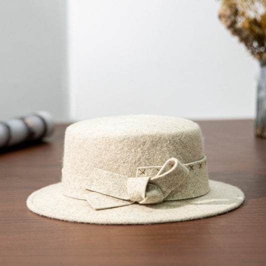 Felt Flat-topped Top Hat with Felt Bow