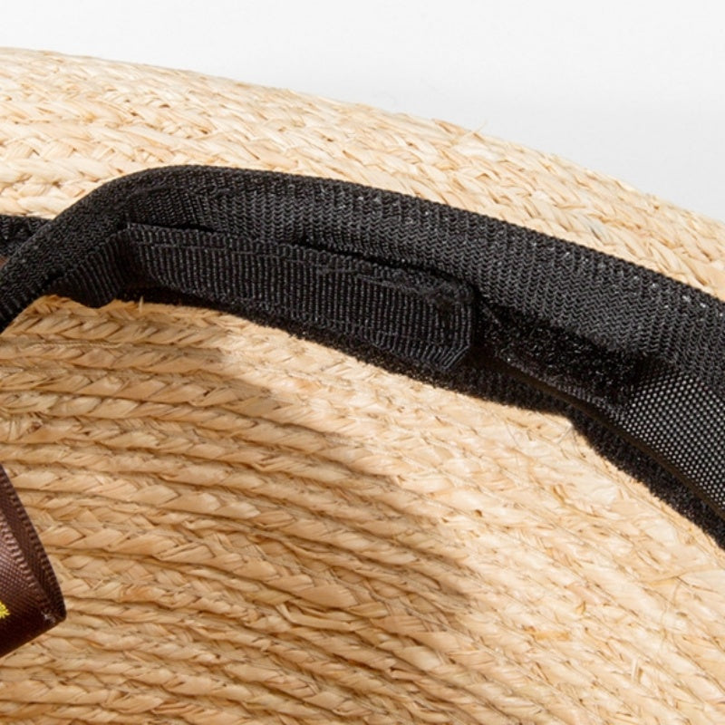 Sun Hat Straw Hat with String Beads and Bow