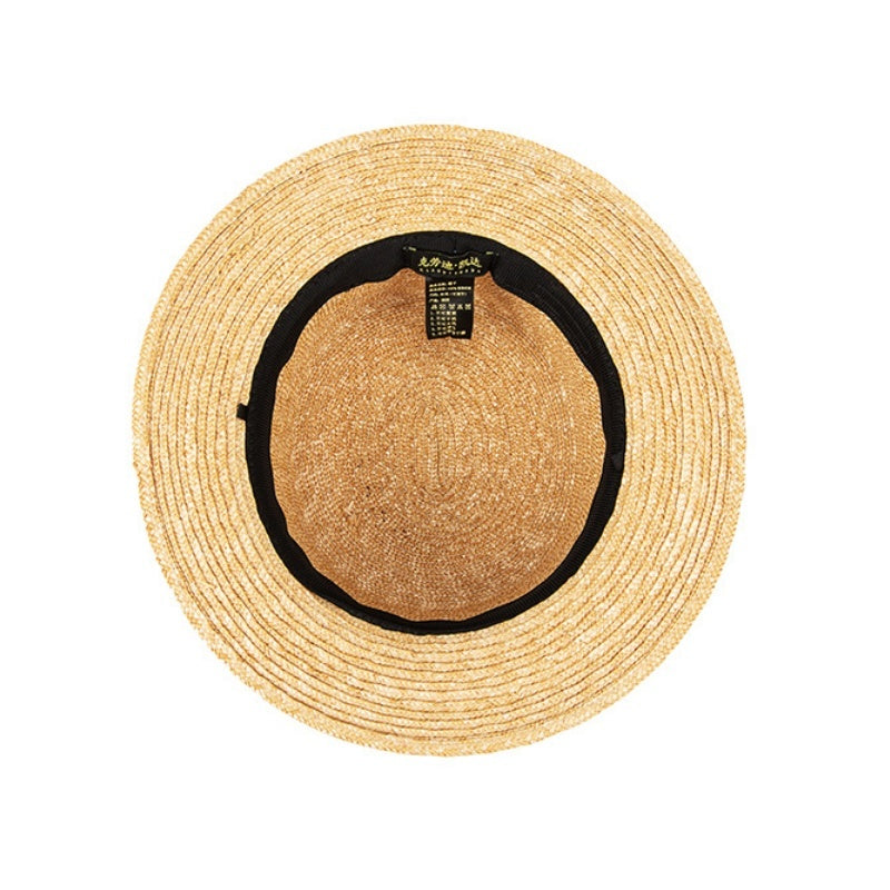 Bowler Hat Sun Hat with Printed Ribbon
