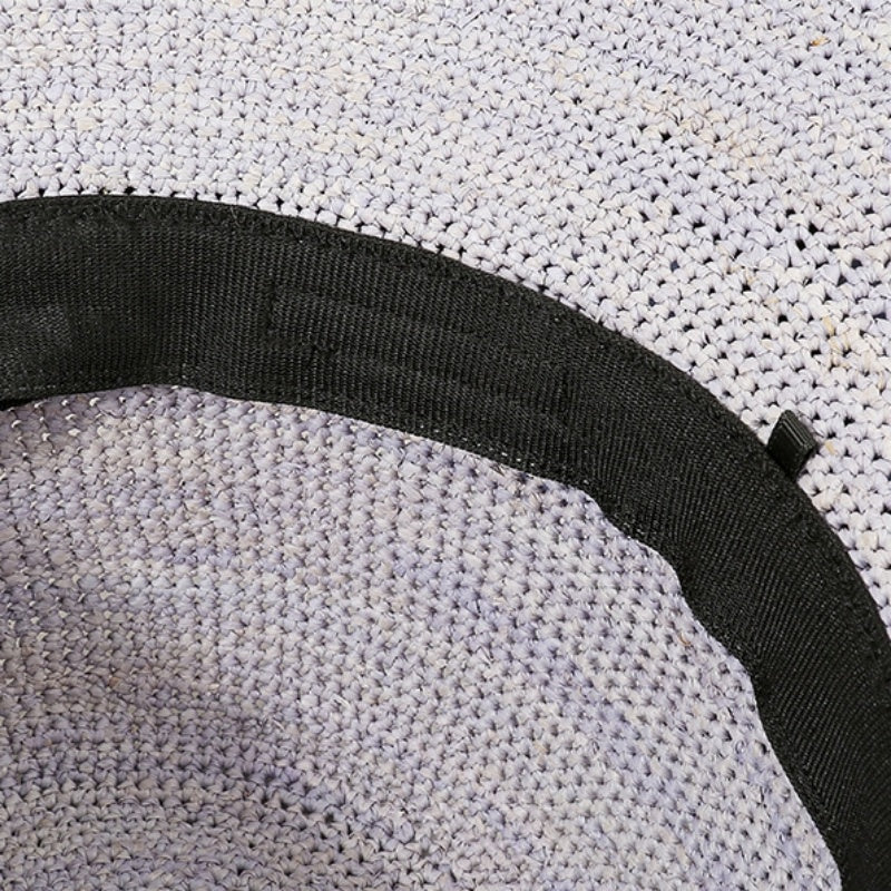 Sun Straw Hat with Phalaenopsis Decoration