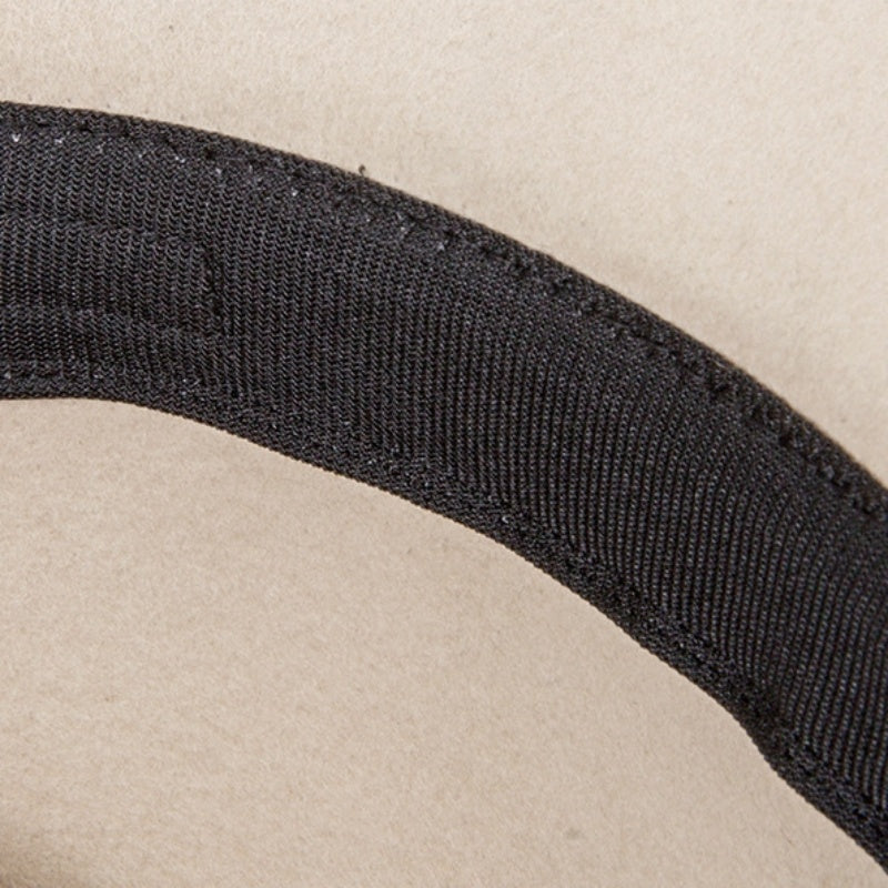 Felt Rolled Edge Wide Brim Top Hat with Felt Flower