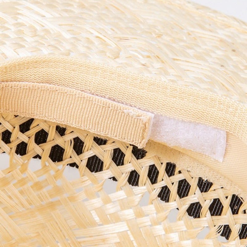 Sisal Top Hat with Black Decorative Ribbon