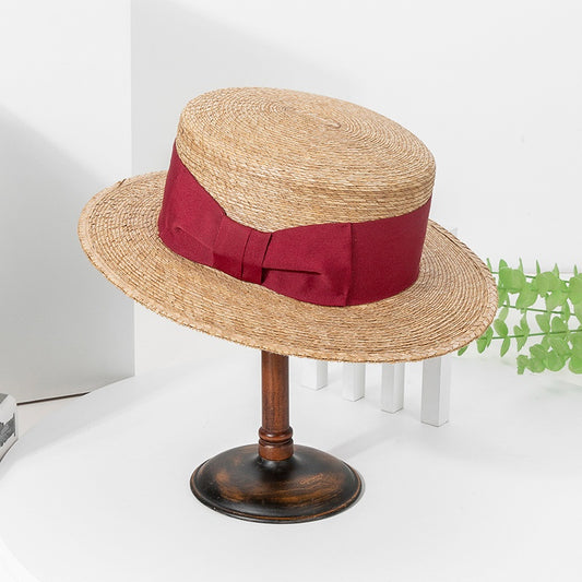 Bowler Hat Sun Hat with Red bow