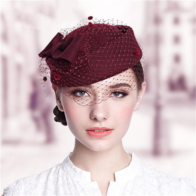 Stewardess Pillbox Hat with Veil