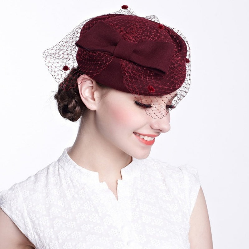 Stewardess Pillbox Hat with Veil