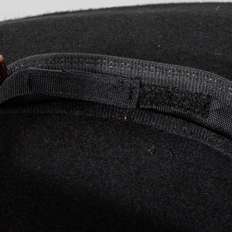 Felt Wide Brim Top Hat with Bow Webbing Decoration