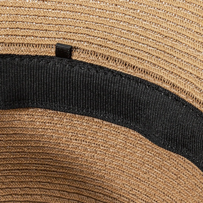Sun Hat Straw Hat with Black Leather Band