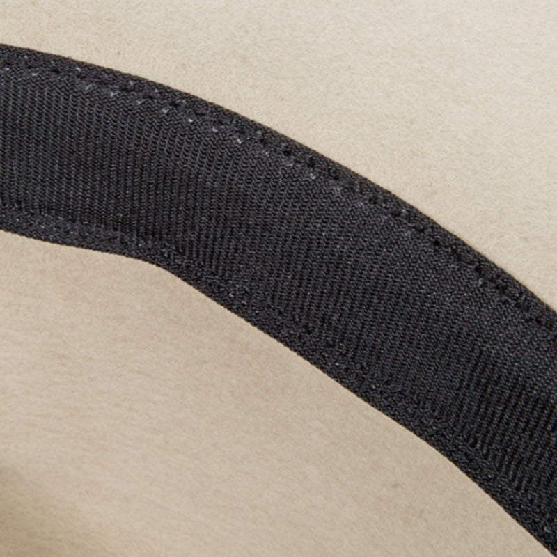French Style Felt Wide Brim Top Hat With Bow Webbing