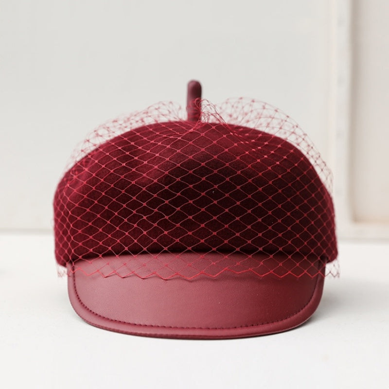 Felt Newsboy Hats with Lace